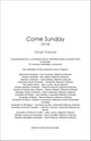 Come Sunday band score cover